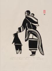 <p><i>Eskimo Mother And Children</i></p>