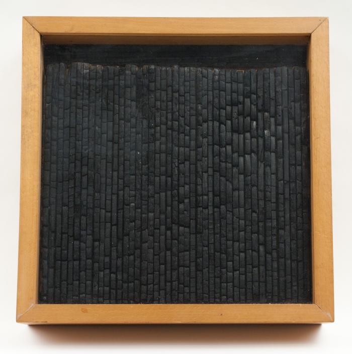 <em>Untitled (Charcoal object in frame)</em>