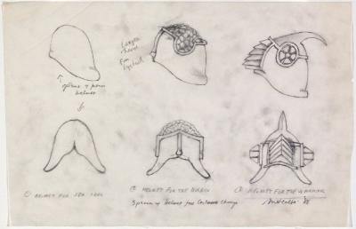 <em>3 Phases of Helmet for Costume Changes</em>