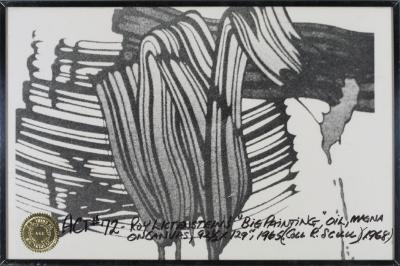 <em>ACT #72 - Roy Lichtenstein's "Big Painting" oil, magna on canvas 92 1/2 x 129", 1965 (Coll R. Scull)</em>