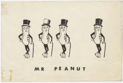 <em>Mr. Peanut flip book original drawings </em>