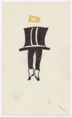 <em>Mr. Peanut dancing hat flip book original drawings </em>